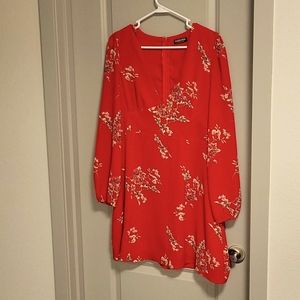 Red Floral Mini Dress